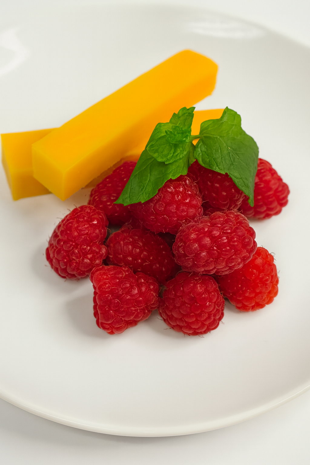 Cheddar Cheese with Raspberries