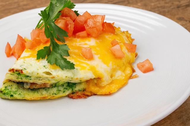 Egg White and Organic sausage Omelet