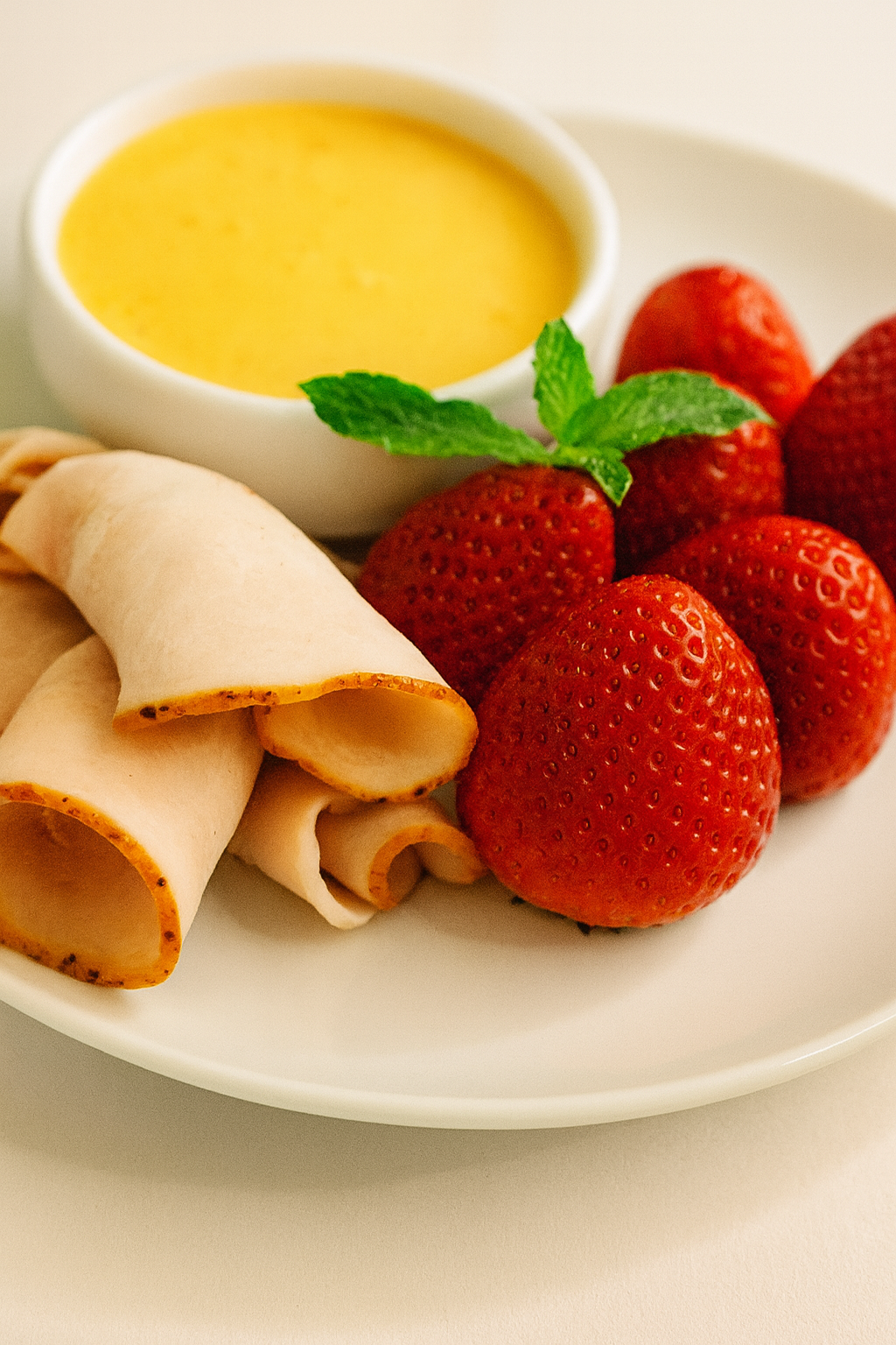 Chicken Deli with Chipotle Mustard and Strawberries