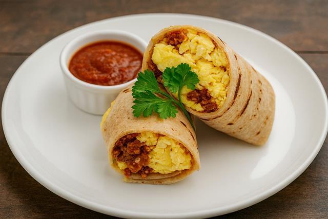 Breakfast Burrito with Chicken Sausage (SIG)