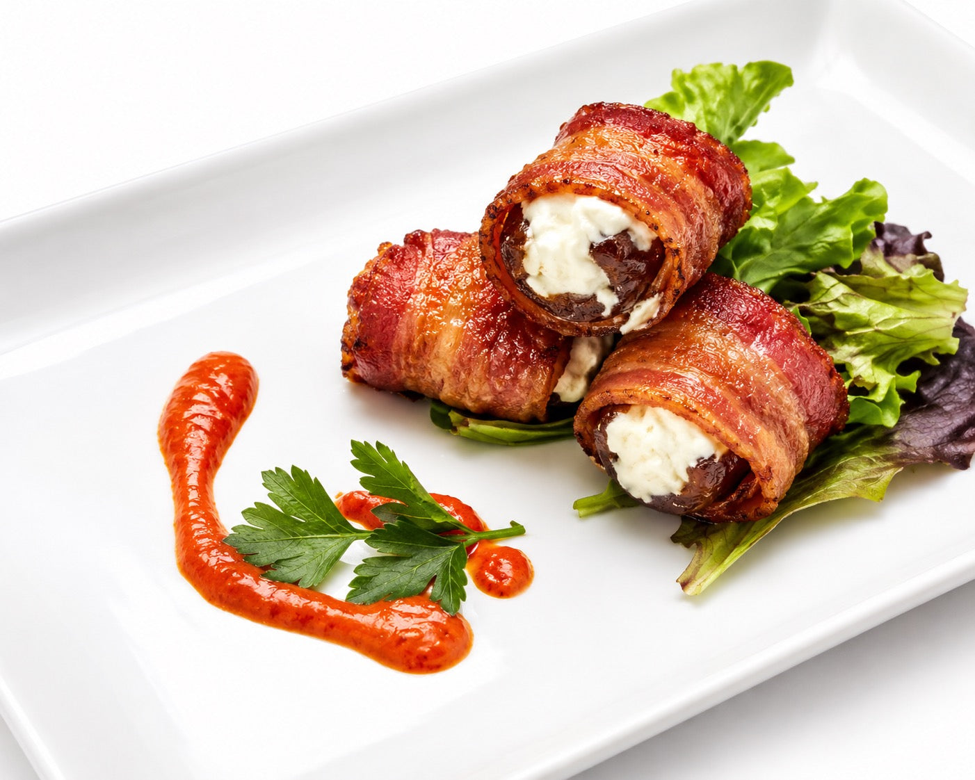 Bacon Wrapped Stuffed Dates