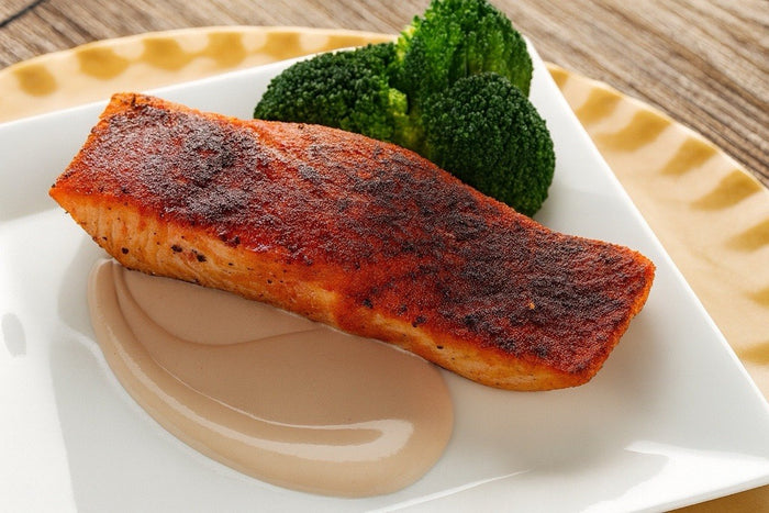 Blackened Salmon with Miso Sake Cream Sauce (FD)