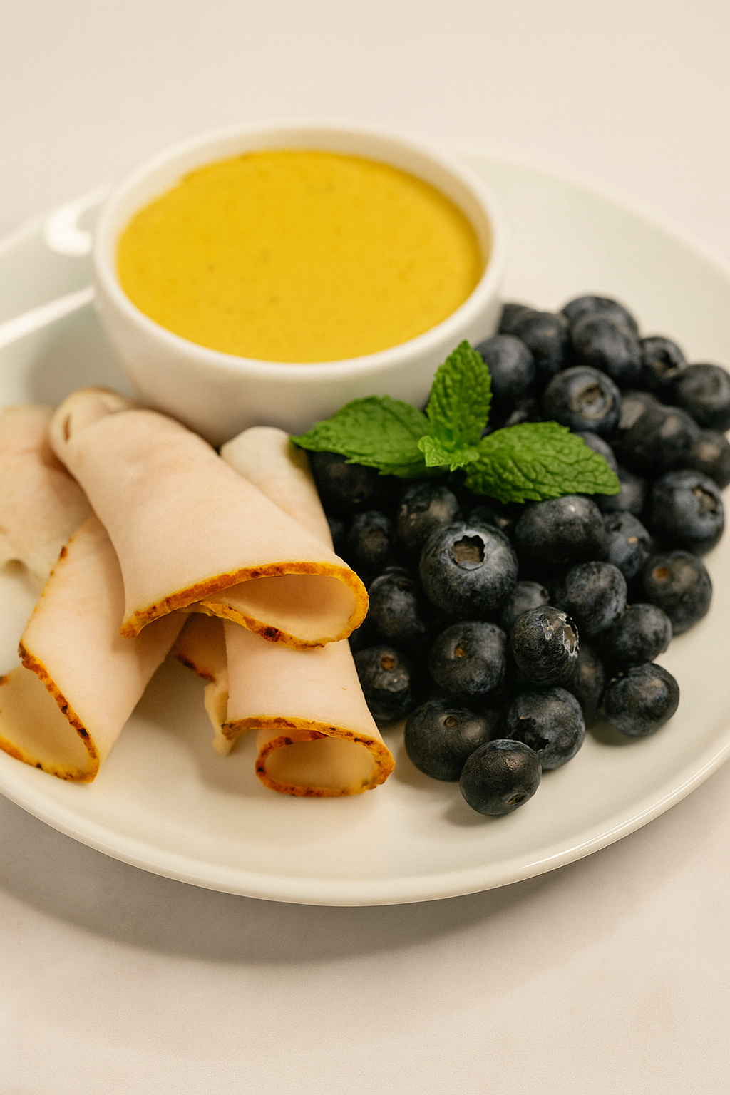 Turkey Roasted with Honey Mustard and Blueberries