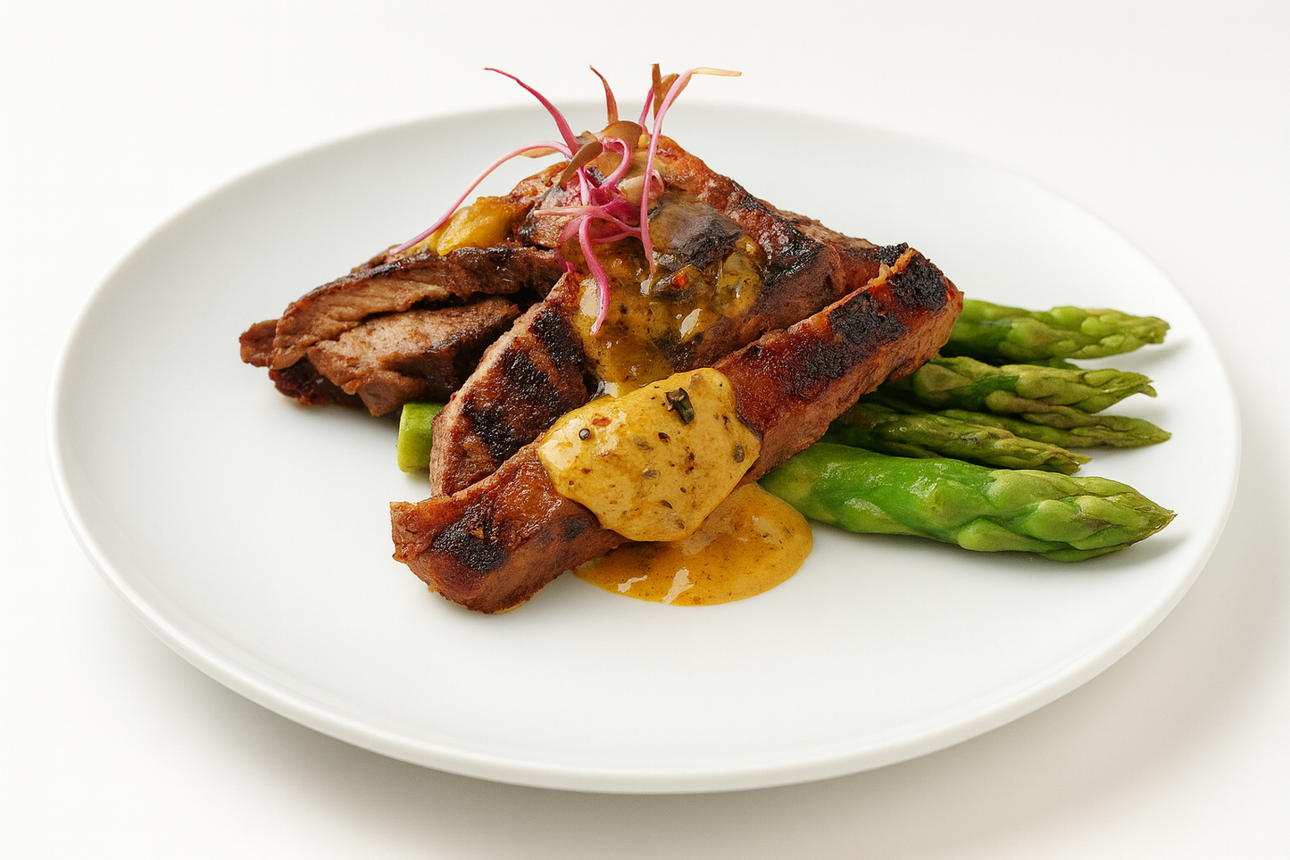 Vegetarian Mustard and Rosemary Soy Strip Steak