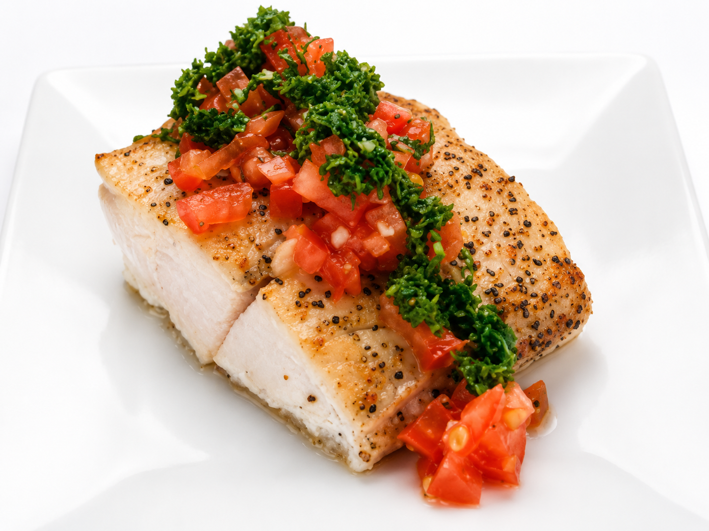 Grilled Bruschetta Sea Bass (FD)