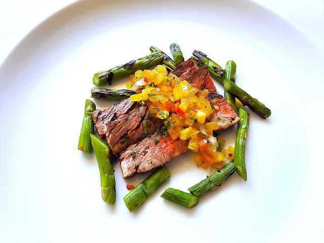 Pan Seared Steak with Tomato Chutney