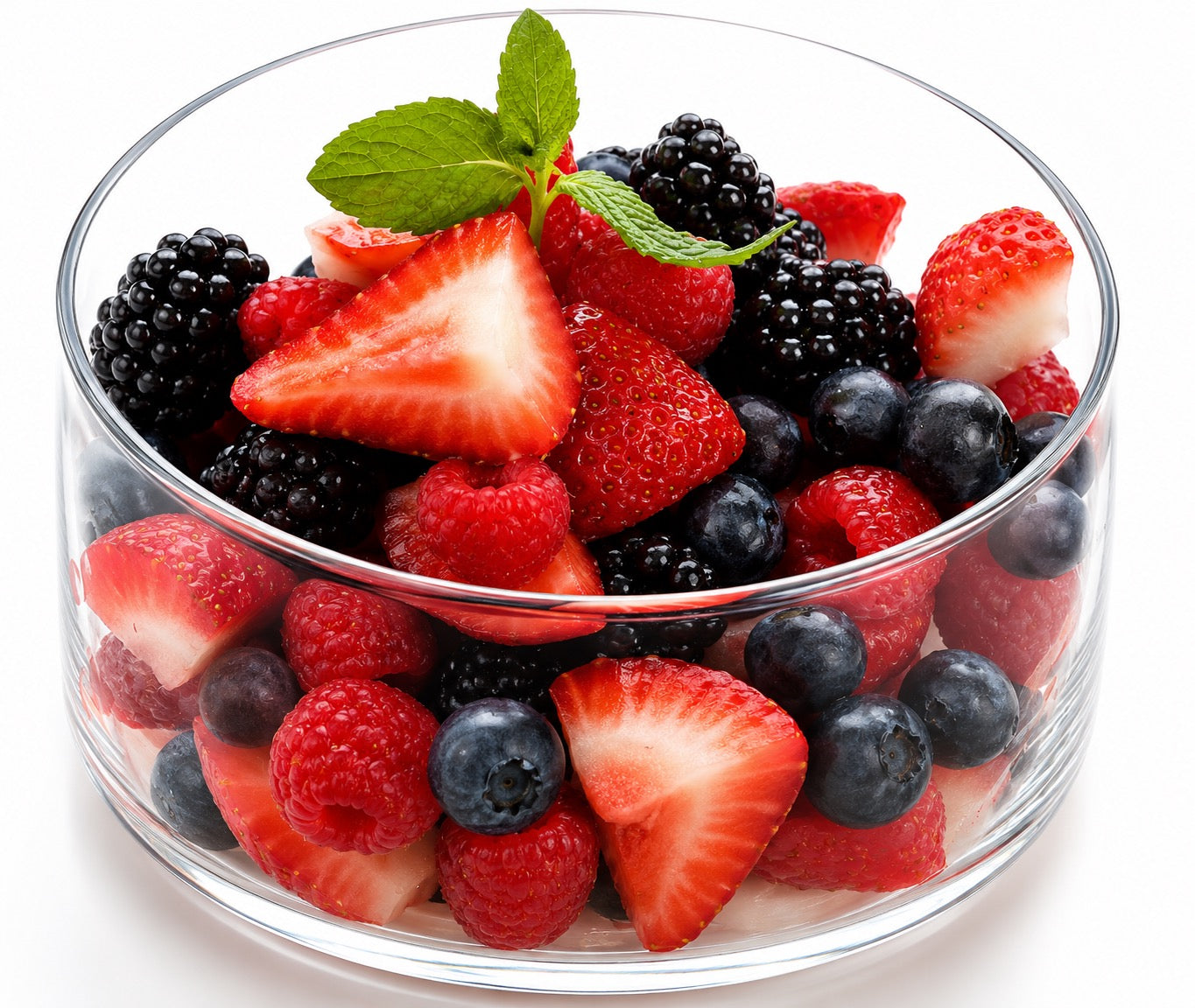 Mixed Berries with Vanilla Simple Syrup
