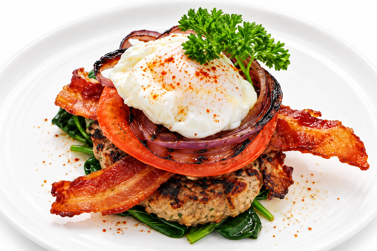 Paleo Breakfast Kobe Bacon Burger (SIG)