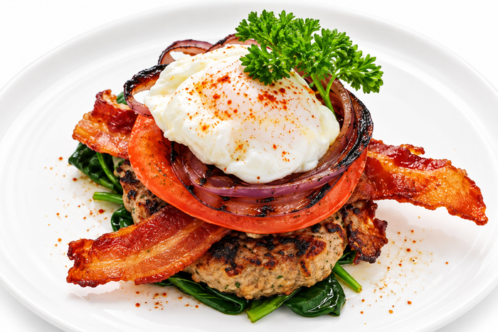 Paleo Breakfast Kobe Bacon Burger (SIG)
