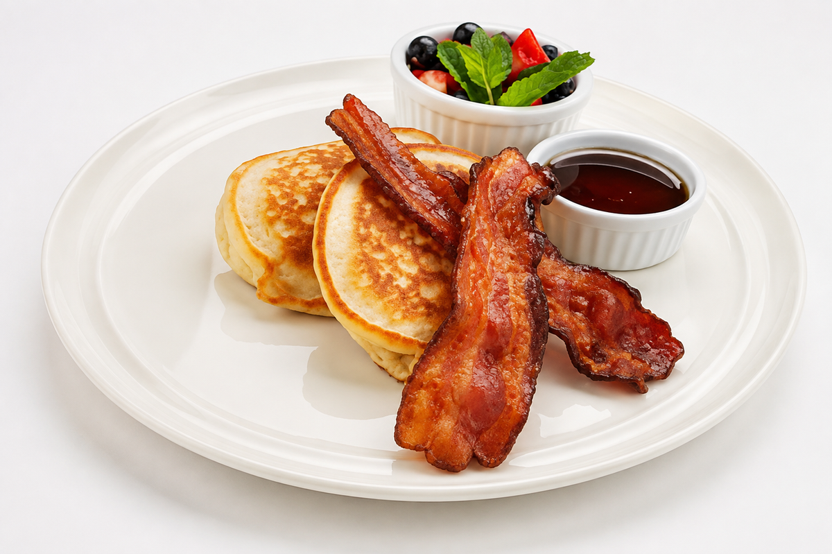 Paleo Pancakes with Bacon