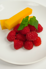 Cheddar Cheese with Raspberries