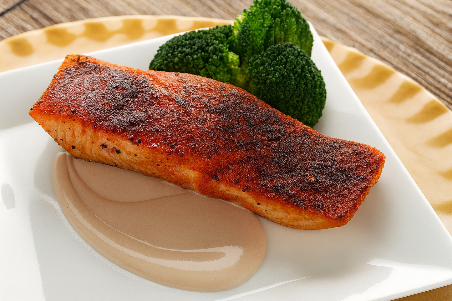 Blackened Salmon w/ Miso Sake Cream Sauce (FF)