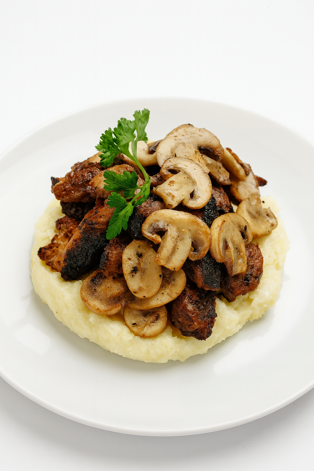 Vegetarian Soy Beef with Cauliflower Mash (FBV)