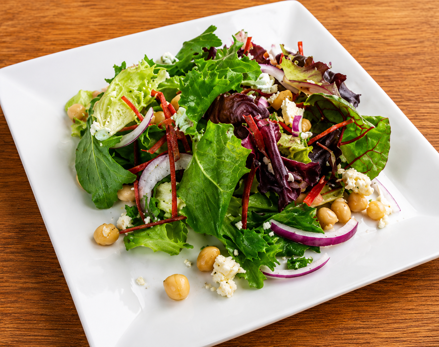 Baby Greens, Cannelini Beans and Bacon Salad