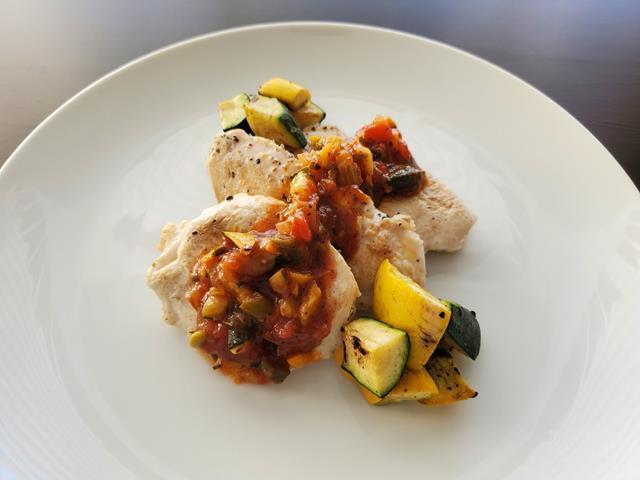 Chicken cutlets with Italian Vegetables