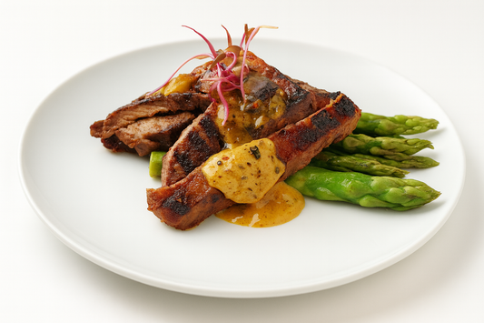 Vegetarian Mustard and Rosemary Soy Strip Steak