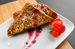 French Toast with Blueberry Sauce