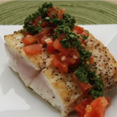 Grilled Bruschetta White Fish (FF)