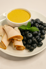 Honey Mustard Roasted Turkey with Blueberries