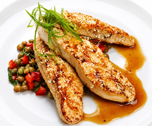 Honey Sriracha Salmon Skewer