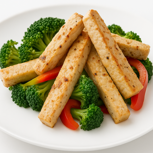Vegetarian Tofu with Roasted Veggies