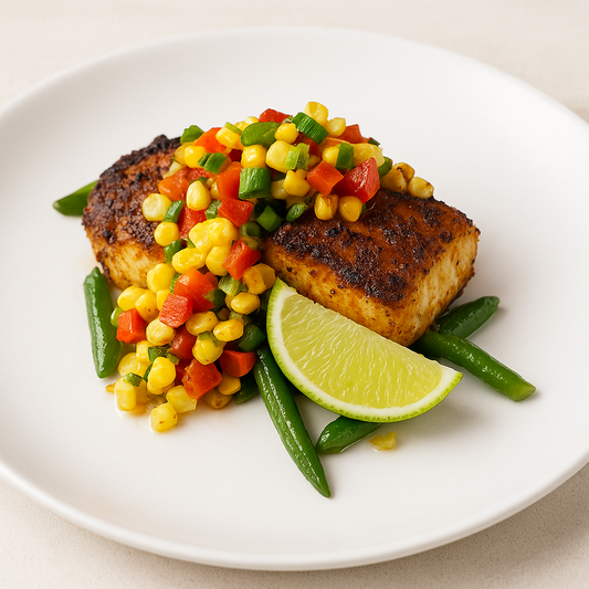 Cajun Cod w/ Grilled Corn Succotash (FD)