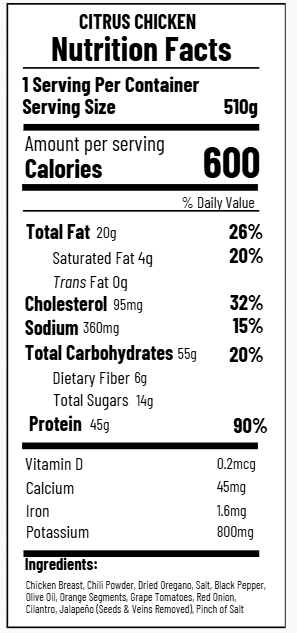 Citrus Chicken (FF)