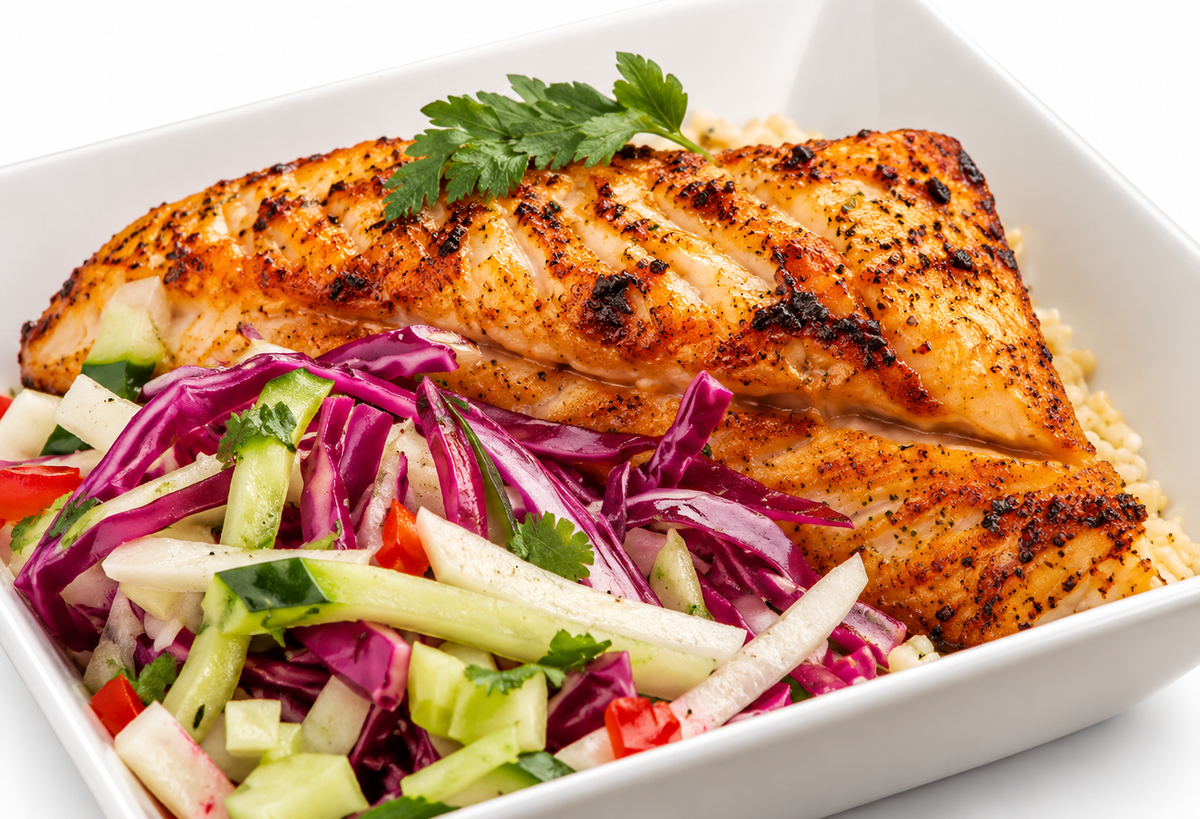 Paleo Adobo Cod with Cucumber Salad (SIG)