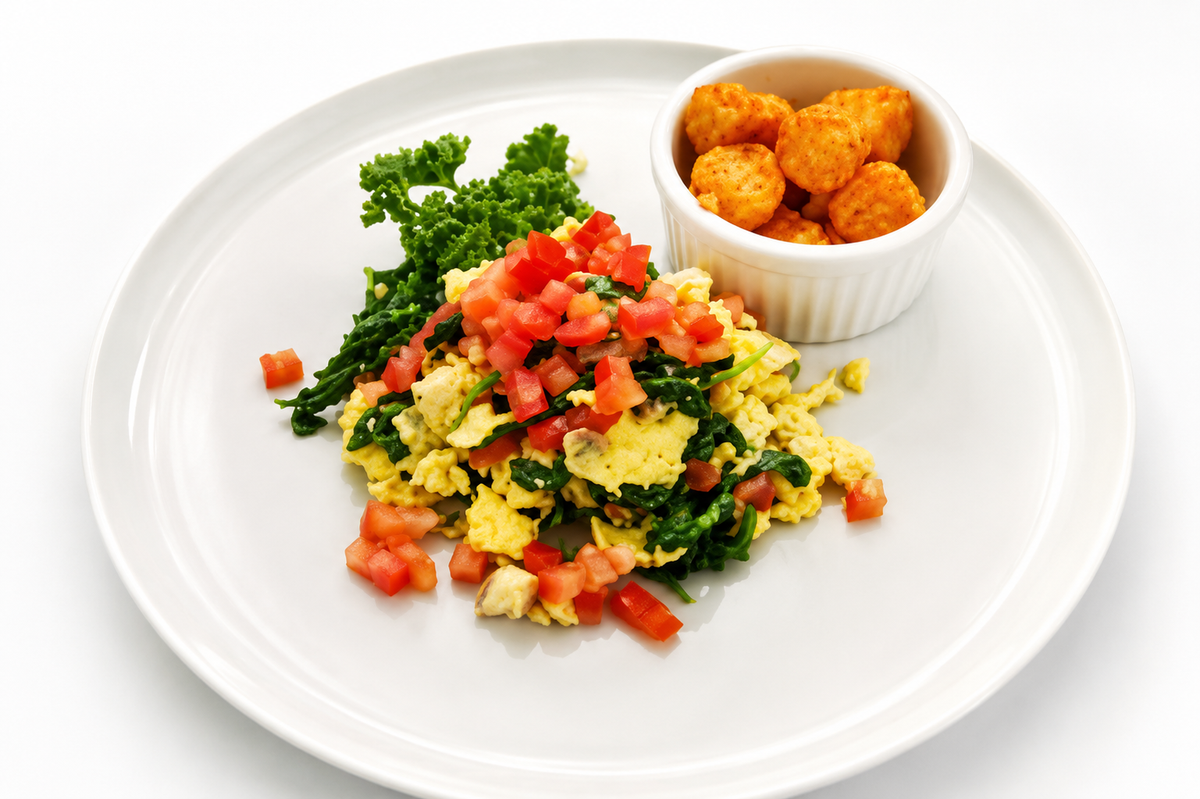 Paleo Egg and Spinach Scramble