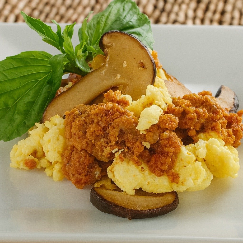 Sausage Mushroom Scramble