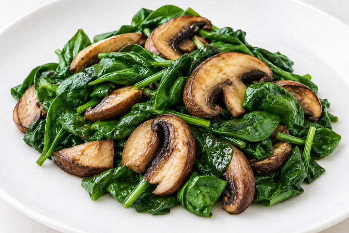 Sauteed Spinach and Mushrooms