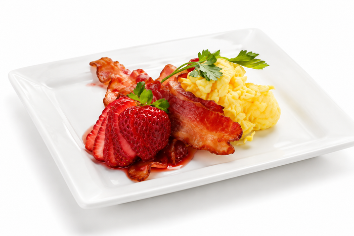 Scrambled Eggs with Pork Bacon