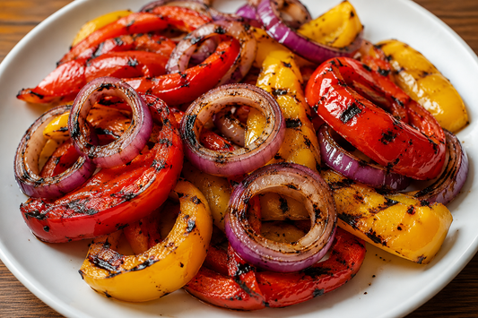 Grilled Pepper and Onion Rings