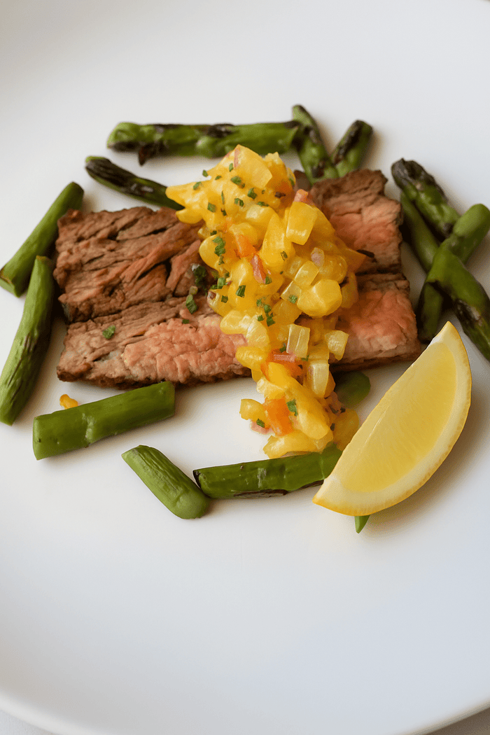 Pan Seared Flank Steak w/Organic Tomato Chutney (FB)