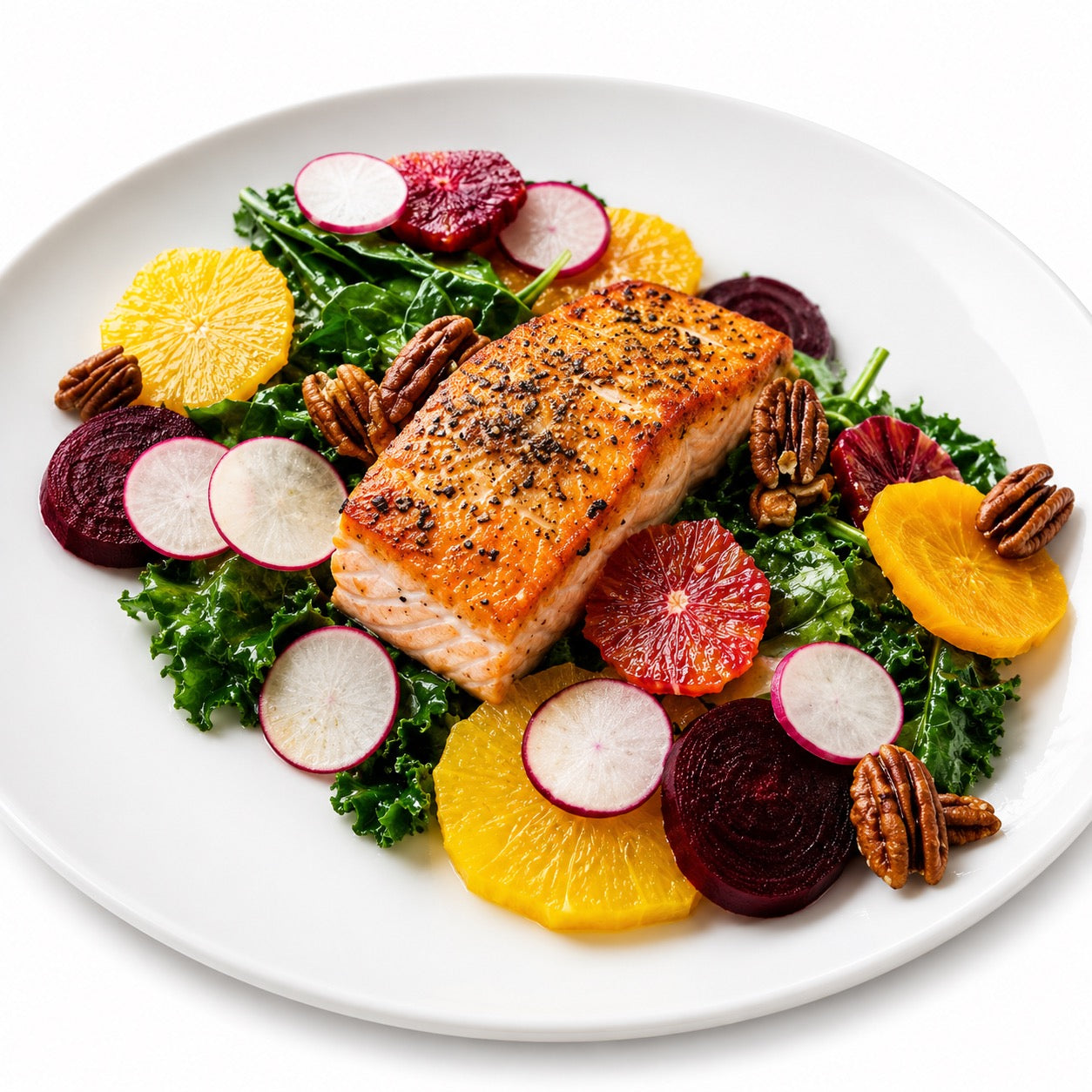 Seared Salmon with Citrus Beet Salad (IF)